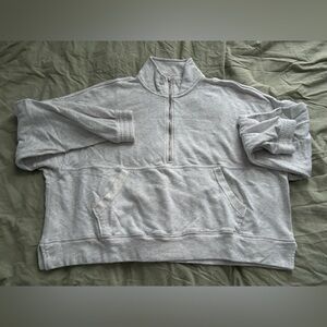 Aerie Light Grey Quarter Zip